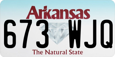 AR license plate 673WJQ