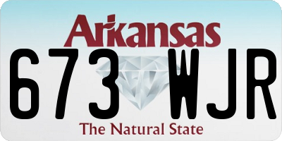 AR license plate 673WJR