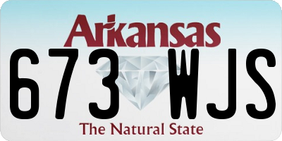 AR license plate 673WJS