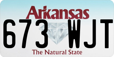 AR license plate 673WJT