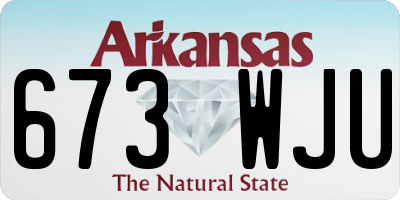 AR license plate 673WJU