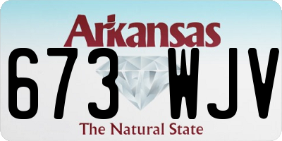 AR license plate 673WJV