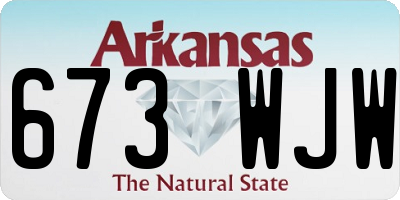 AR license plate 673WJW