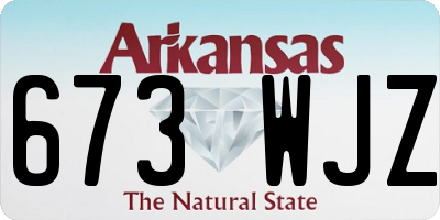 AR license plate 673WJZ