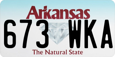 AR license plate 673WKA