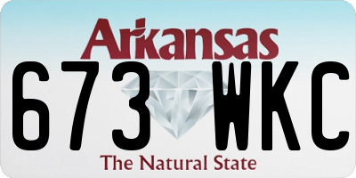 AR license plate 673WKC