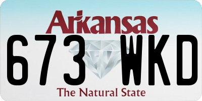 AR license plate 673WKD