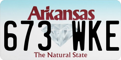 AR license plate 673WKE