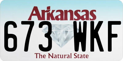 AR license plate 673WKF