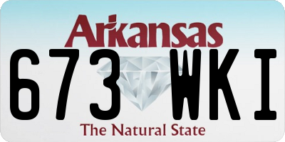 AR license plate 673WKI