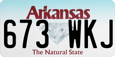 AR license plate 673WKJ