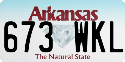 AR license plate 673WKL