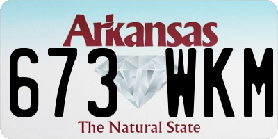 AR license plate 673WKM