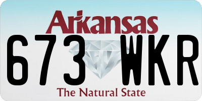 AR license plate 673WKR