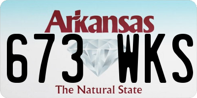 AR license plate 673WKS