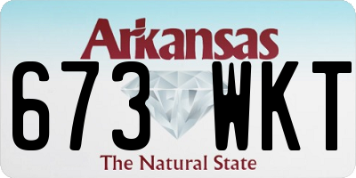 AR license plate 673WKT