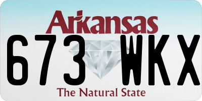 AR license plate 673WKX