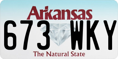 AR license plate 673WKY