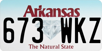 AR license plate 673WKZ