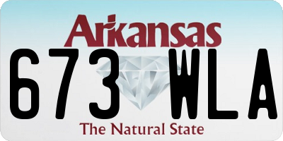 AR license plate 673WLA