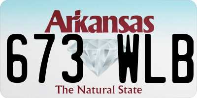 AR license plate 673WLB