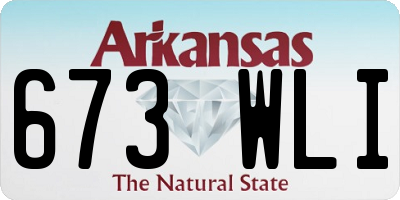 AR license plate 673WLI