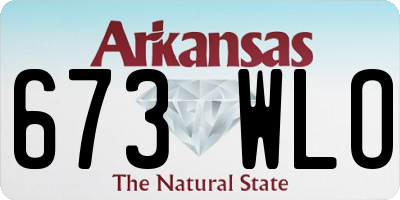 AR license plate 673WLO