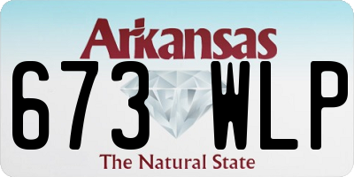 AR license plate 673WLP