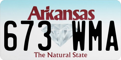 AR license plate 673WMA