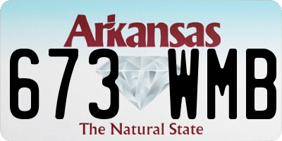 AR license plate 673WMB