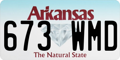 AR license plate 673WMD