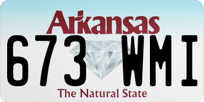 AR license plate 673WMI