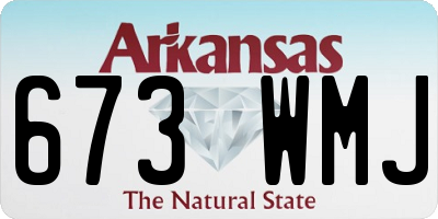 AR license plate 673WMJ