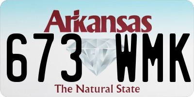 AR license plate 673WMK
