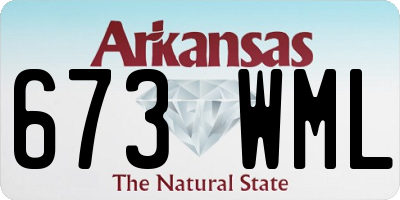 AR license plate 673WML