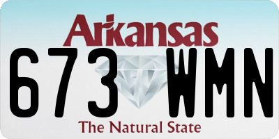AR license plate 673WMN