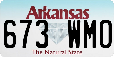 AR license plate 673WMO