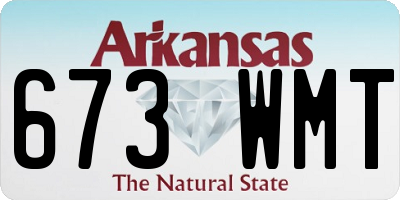 AR license plate 673WMT