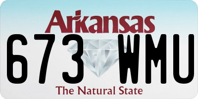 AR license plate 673WMU