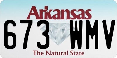 AR license plate 673WMV