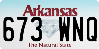 AR license plate 673WNQ