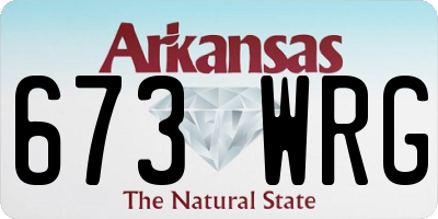 AR license plate 673WRG