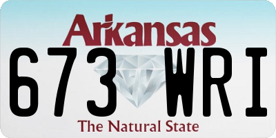 AR license plate 673WRI