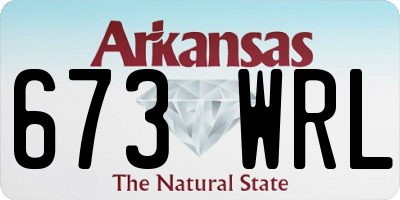 AR license plate 673WRL