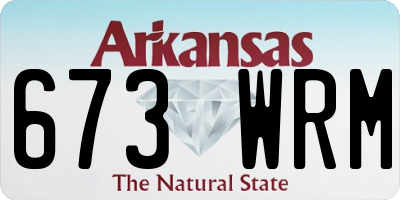 AR license plate 673WRM