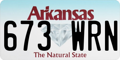 AR license plate 673WRN