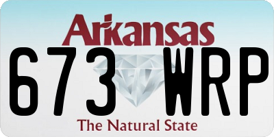 AR license plate 673WRP