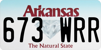 AR license plate 673WRR