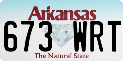AR license plate 673WRT