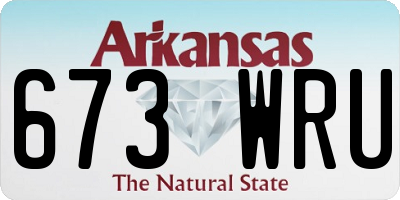 AR license plate 673WRU
